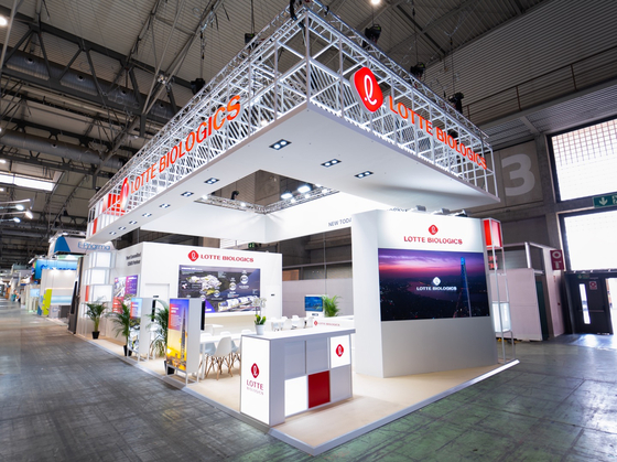 Lotte Biologics' exhibition booth at CPHI Worldwide 2023 [LOTTE BIOLOGICS]