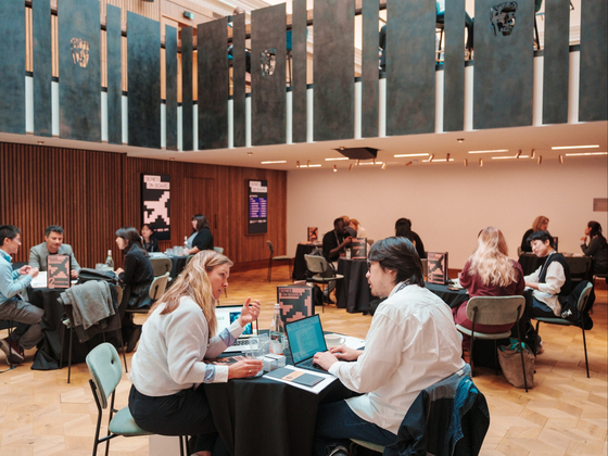 Korean production companies sit down for business consultations with overseas entertainment companies as part of the 2023 Series On Board tour program organized by the Ministry of Culture, Sports and Tourism and the Korea Creative Content Agency (Kocca). [KOCCA]