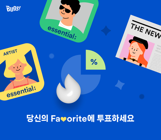 Music streaming service Bugs added a fan voting feature Favorite to its streaming app. [NHN BUGS]