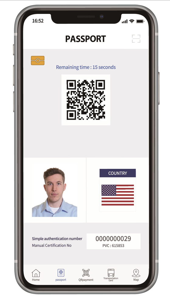 A screen of TripPASS, shared by the Seoul city government on Sunday, displays the mobile passport of a foreign tourist. [SEOUL METROPOLITAN GOVERNMENT] 