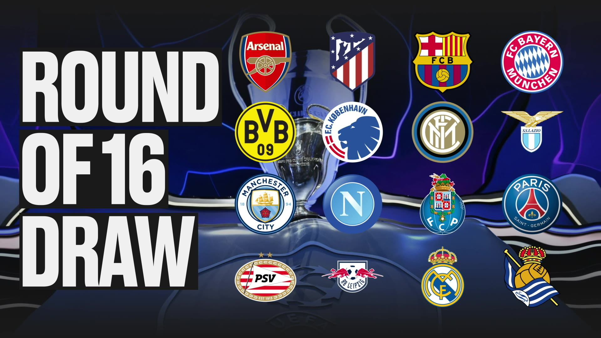 UEFA Champions League Round of 16 draw [ONE FOOTBALL]