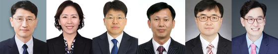 From left, Kim Yoon-sang, Shin Young-sook, Jin Hyun-hwan, Song Myeong-dal, Lim Ki-keun and Son Young-taek [PRESIDENTIAL OFFICE]