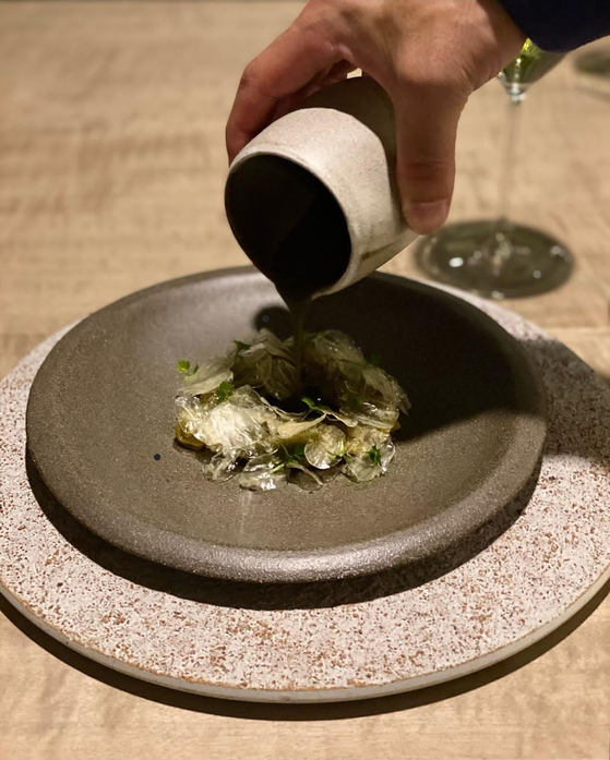 Dish at Asian-Scandinavian fine dining Mater in Gangnam District, central Seoul [SCREEN CAPTURE]
