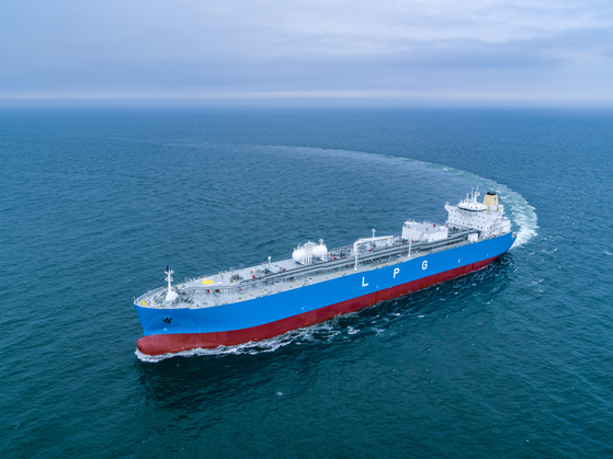 A VLGC vessel built by HD Hyunda Heavy Industries under sea trial [HD HYUNDAI]