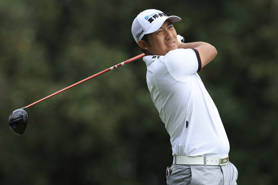 C.T. Pan of Taiwan hits a tee shot on the 18th hole during the first round of The RSM Classic on the Plantation Course at Sea Island Resort on Nov. 16, 2023 in St Simons Island, Georgia. [GETTY IMAGES]