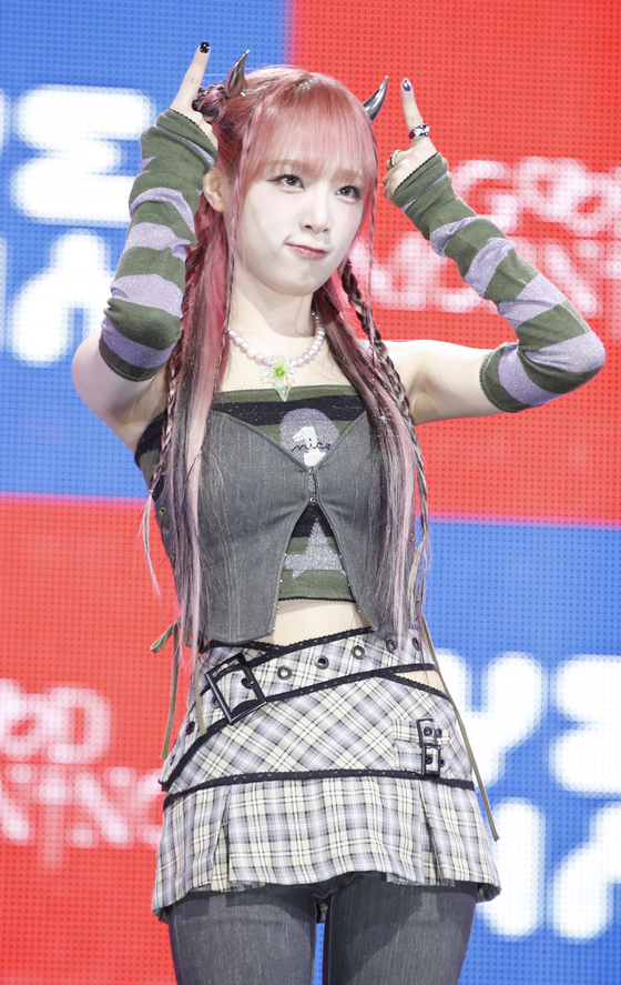 Singer Yena poses for the camera during a press showcase held Monday at Yes24 Live Hall in eastern Seoul ahead of the release of her third EP ″Good Morning.″ [NEWS1]