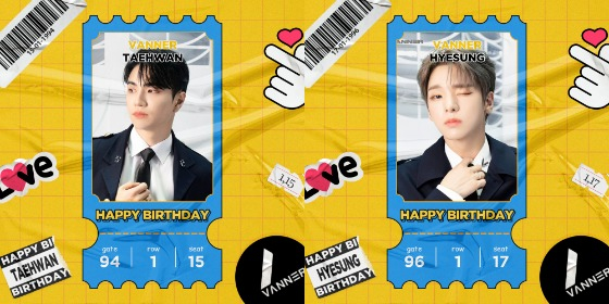 Members Taehwan, left, and Hyesung of boy band Vanner, winners of Celeb Confirmed's January birthday vote [CELEB CONFIRMED]