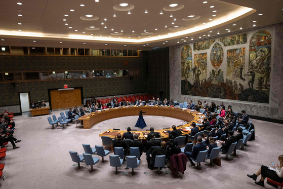 The United Nations Security Council meets at the UN headquarters in New York in this file photo dated Jan. 10. [AFP/YONHAP]