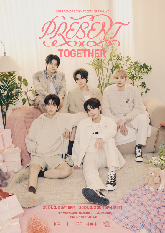 Poster of boy band Tomorrow X Together's upcoming fan meet and greets [BIGHIT MUSIC]