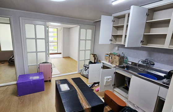 Occupants' belongings are placed inside an affordable housing unit provided by Hwasun County in South Jeolla in July 2023. The occupant needs to pay only 10,000 won each month. [YONHAP]