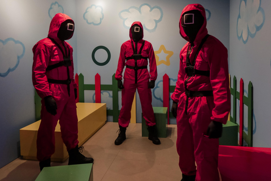 A ″Squid Game″ (2021) pop-up store held in October 2021 in Paris, France [NETFLIX]