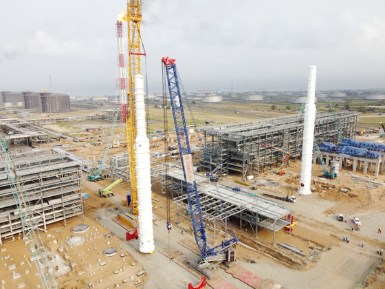 A heat exchanger for Nigeria's NLNG T7 project constructed by Daewoo Engineering & Construction [DAEWOO E&C]