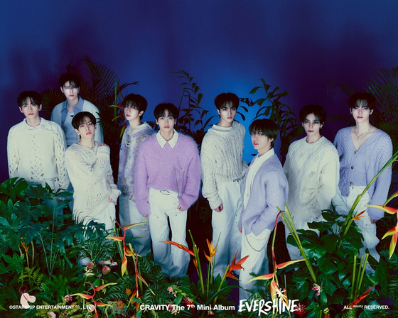Boy band Cravity will drop its seventh EP “Evershine” on Monday. [STARSHIP ENTERTAINMENT]