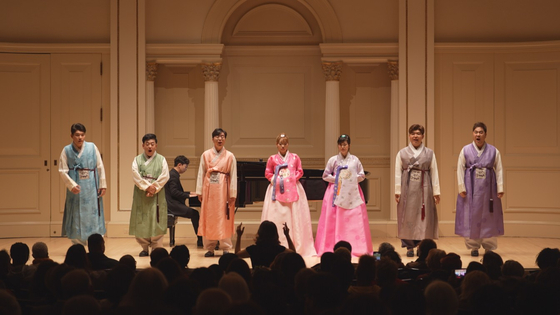 Green Voice, also known as Miracle Voice Ensemble, performs at Carnegie Hall in New York. [MIRACLE VOICE ENSEMBLE] 