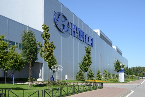 Hyundai Motor's plant in St. Petersburg in Russia. The plant was purchased by a Russian firm last year. [HYUNDAI MOTOR GROUP] 