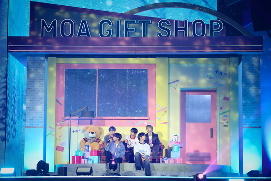 Boy band Tomorrow X Together performing at the ″2024 TXT Fanlive Present X Together,″ a meet and greet held on March 2 and 3 to celebrate the band's fifth anniversary of debut [BIGHIT MUSIC]