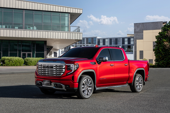 The Sierra Denali pickup truck, the first model released in the Korean market under the premium GMC brand. [GM KOREA]