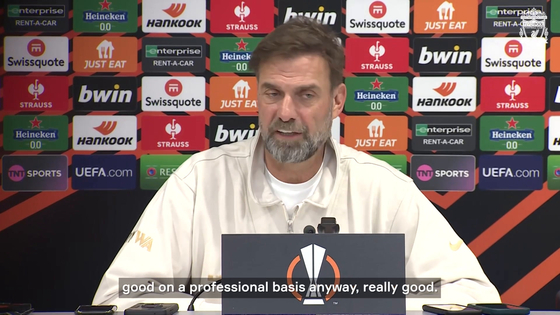 Jurgen Klopp speaks about Michael Edwards who returned to Liverpool as CEO of football in a press conference ahead of an Europa League match against Sparta Prague. [ONE FOOTBALL] 