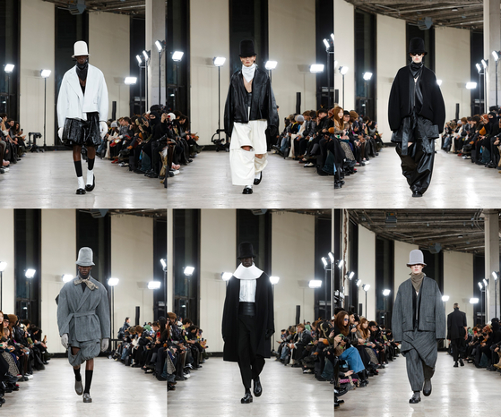 Runway looks from Songzio's 2024 Fall/Winter collection ″Night Thieves″ during Paris Fashion Week in January [SONGZIO]