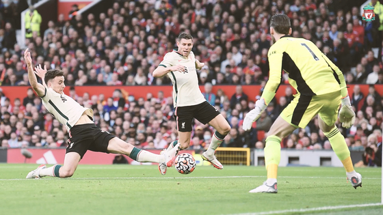 Liverpool face Manchester United in an FA Cup quarterfinal on Sunday. [ONE FOOTBALL]