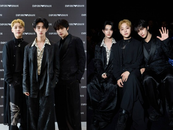 Xodiac members in Milan for the Emporio Armani fashion show [JACSO ENTERTAINMENT]