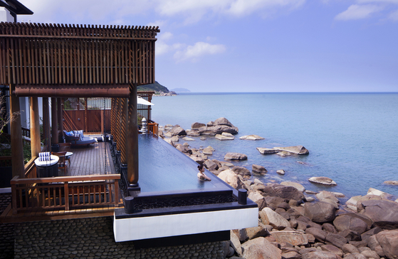 The pool of a Club Penthouse suite at the Intercontinental Danang in central Vietnam. [SUN GROUP]