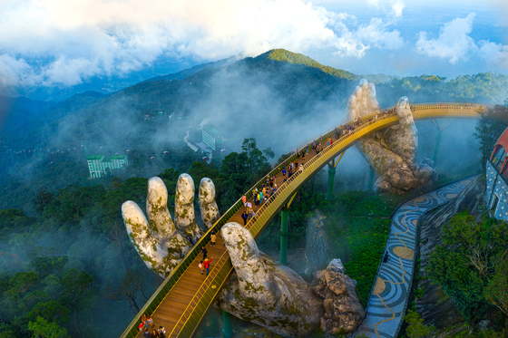 The Golden Bridge at Ba Na Hills in Danang, central Vietnam. [SUN GROUP]