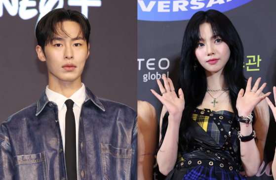 Actor Lee Jae-wook, left, and singer Karina of aespa [YONHAP, NEWS1]