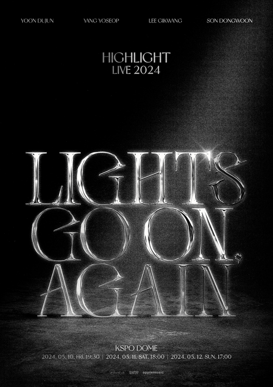 Boy band Highlight will hold three concerts at the KSPO Dome on May 10, 11 and 12. [AROUND US ENTERTAINMENT]