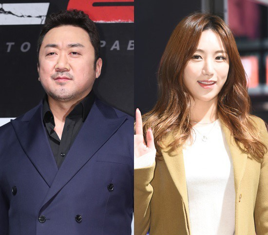 Actor Don Lee, also known as Ma Dong-seok, and his wife Ye Jung-hwa, pictured right [NEWS1]