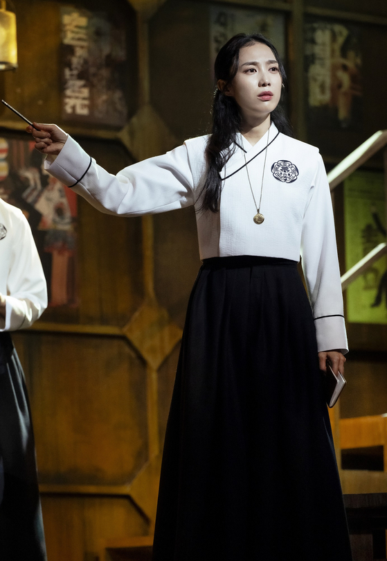 Actor Park Ji-yeon as anti-Japanese activist Seo Jin-yeon in the ongoing musical "Il Tenore" at Seoul Arts Center in Seocho District, southern Seoul [OD COMPANY]