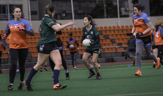 Seoul Gaels women compete at a tournament in Jeju in November 2023. [TOM COYNER]