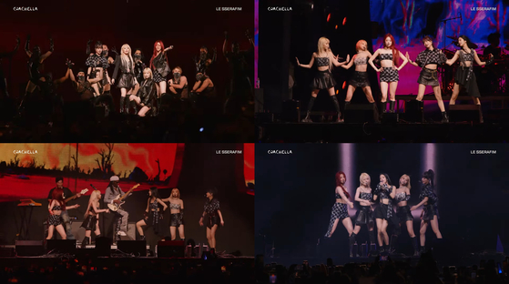 Girl group Le Sserafim made its Coachella debut with a performance on Saturday. [COACHELLA VALLEY MUSIC AND ARTS FESTIVAL YOUTUBE]