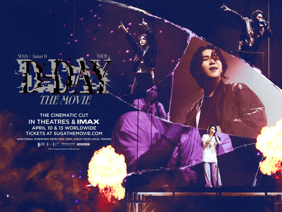 Poster for "Suga | Agust D Tour 'D-Day' The Movie" [HYBE, TRAFALGAR RELEASING]