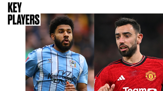 Manchester United play Championship side Coventry City in the 2023-24 FA Cup semifinals on Sunday. [ONE FOOTBALL] 