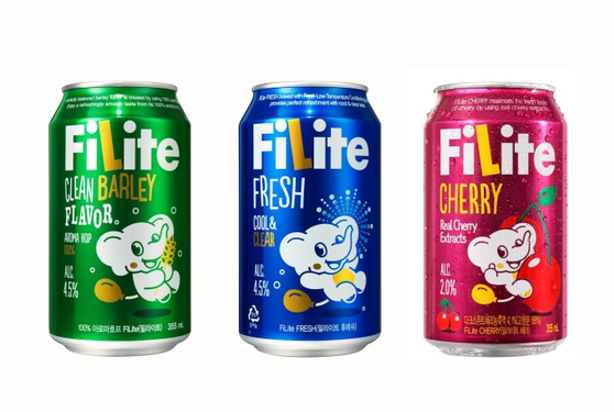 The product lineup of FiLite, Hitejinro's carbonated beverage brand [HITEJINRO]