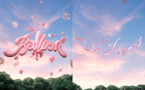 Scenes from singer Sunmi's logo motion clip, uploaded Monday on her social media platforms, for her upcoming single ″Balloon in Love,″ which is set to be released in June. [ABYSS COMPANY]