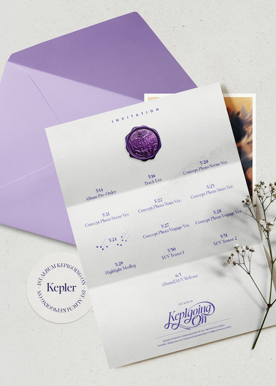A teaser image for Girl group Kep1er's first Korean full-length album, ″Kep1going On,″ set to be released on June 3. [WAKEONE/SWING ENTERTAINMENT]