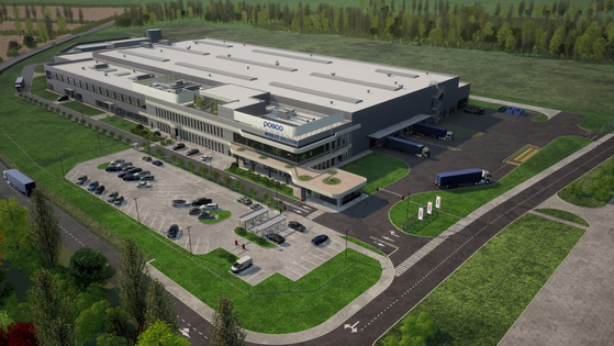 A rendered image of Posco International's EV motor core plant in Poland, which will complete construction in 2025. [POSCO INTERNATIONAL]