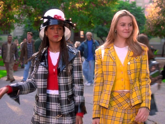 A scene from the 1995 American teen film "Clueless," showing the most iconic outfit from the movie, right. [PARAMOUNT PICTURES]