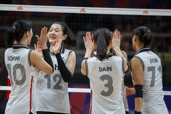 The Korean women's volleyball team [XINHUA/YONHAP] 