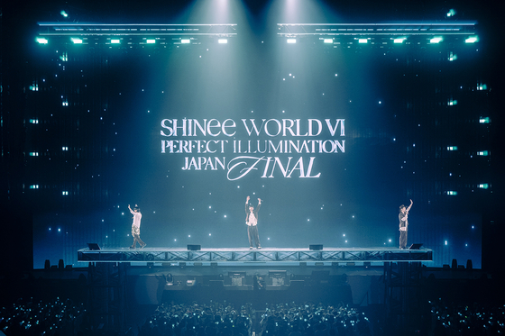 Boy band SHINee performs at the Tokyo Dome in February. [SM ENTERTAINMENT]