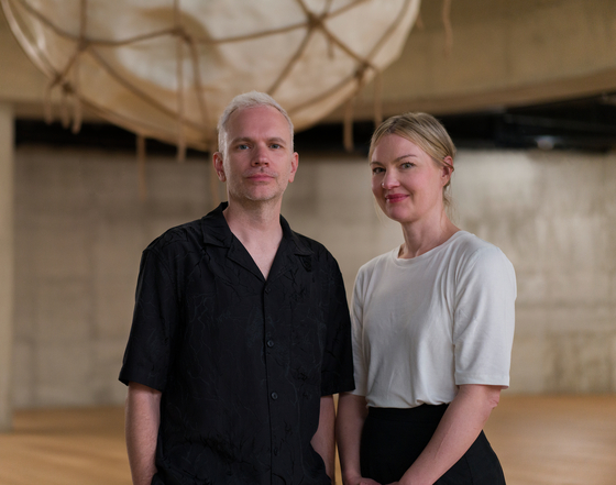 Swedish artist duo Nathalie Djurberg, right, and Hans Berg [SONGEUN]
