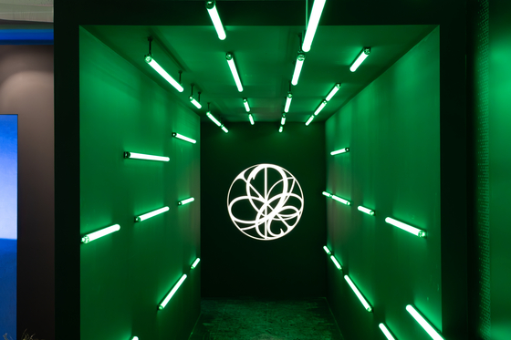 The entrance to aespa's "Armageddon: The Mystery Circle" pop-up store in Seongdong District, eastern Seoul, near SM Entertainment’s headquarters [CHO YONG-JUN]
