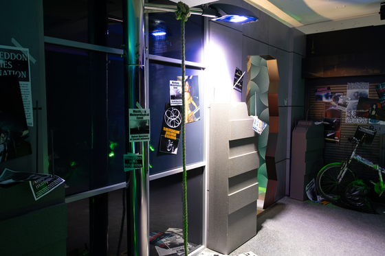 The first section of aespa's "Armageddon: The Mystery Circle" pop-up store features recreated scenes from "Supernova" and "Armageddon."[CHO YONG-JUN]
