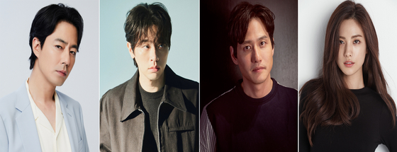 From left: actors Zo In-sung, Park Jeong-min, Park Hae-joon and Nana [IOK COMPANY, SEM COMPANY, PLEO ENT, PLEDIS ENTERTAINMENT]