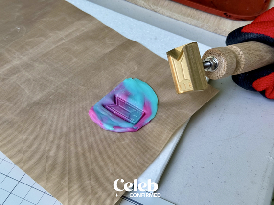 A stamp of the BTS logo [DANIELA GONZALEZ PEREZ]