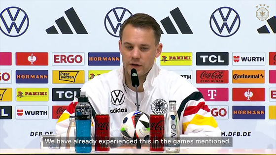 German goalkeeper Manuel Neuer speaks about the upcoming group stage match against Hungary at the Euro 2024. [ONE FOOTBALL] 