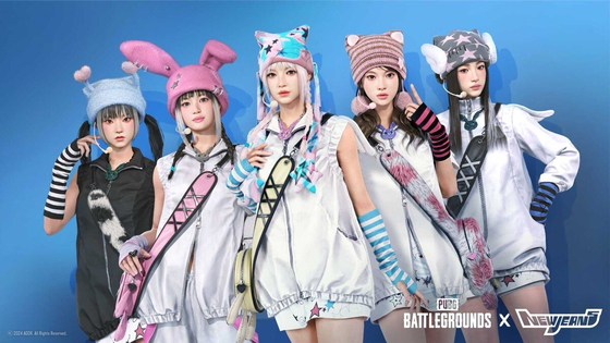 Avatars of NewJeans in the Krafton's R-rated game PlayerUnknown's Battlegrounds (PUBG) [KRAFTON]