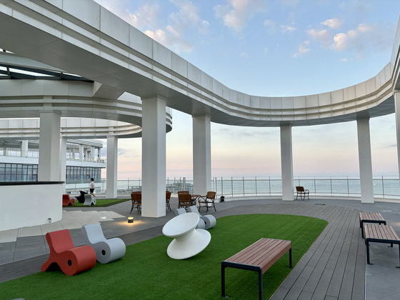 One of three rooftop spaces at Cassia Sokcho [LEE JIAN]